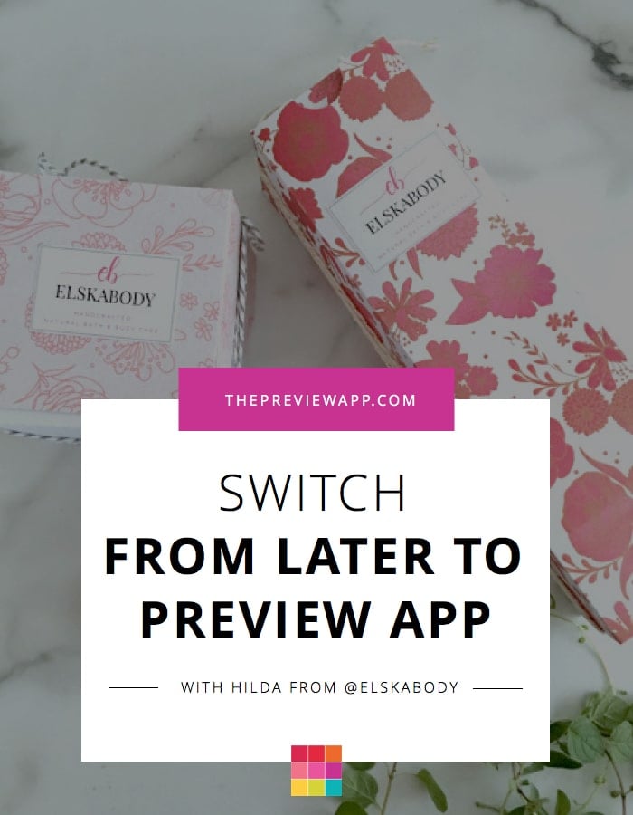 Instagram planning: "Why I switched from Later to Preview app"