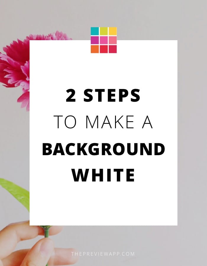 The Easiest Way to Make a White Background for Instagram Photos