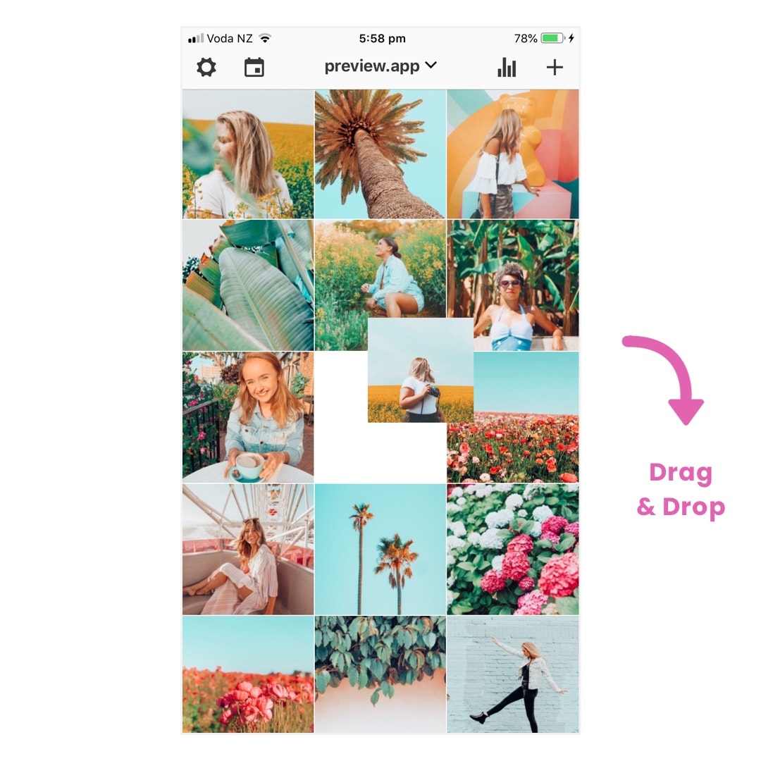 How to Rearrange Instagram Photos using Preview App