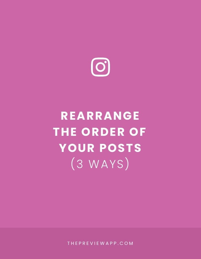 How to Rearrange Instagram Photos using Preview App