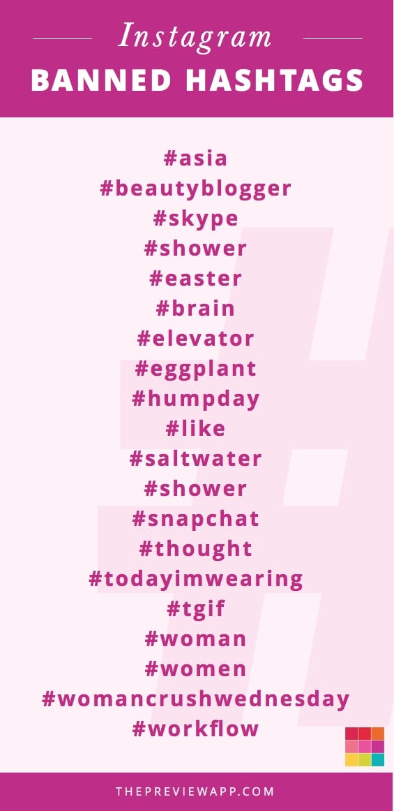 click here for the full list of banned or blocked hashtags warning some of these words may be offensive to readers - instagram ban from following how long