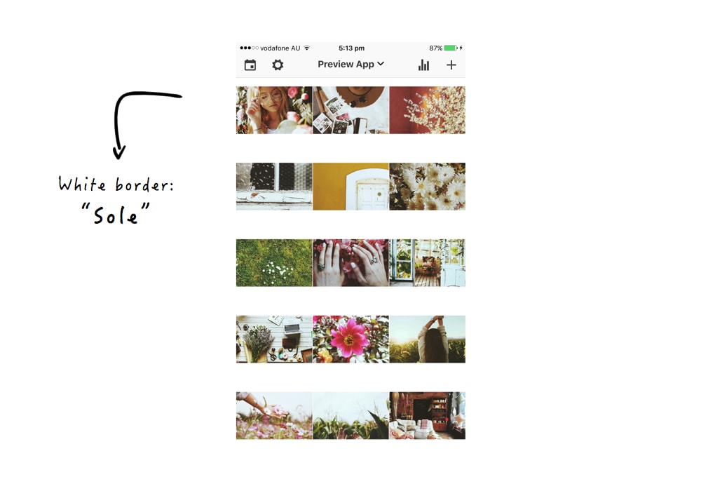 how to get white borders on instagram pics