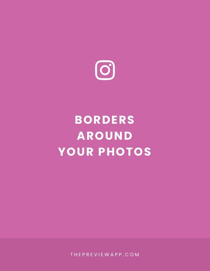 White border on Instagram photos