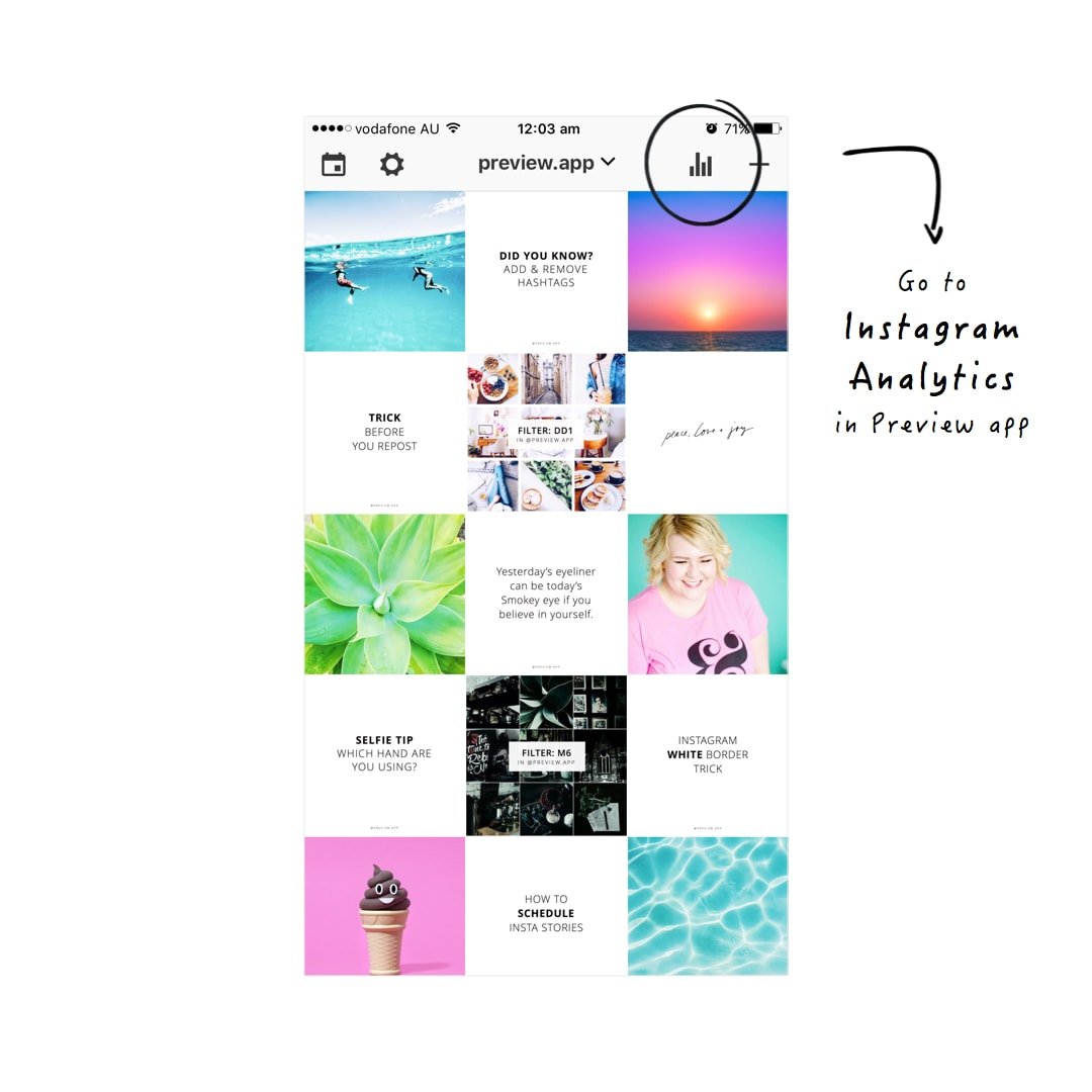 preview instagram grid