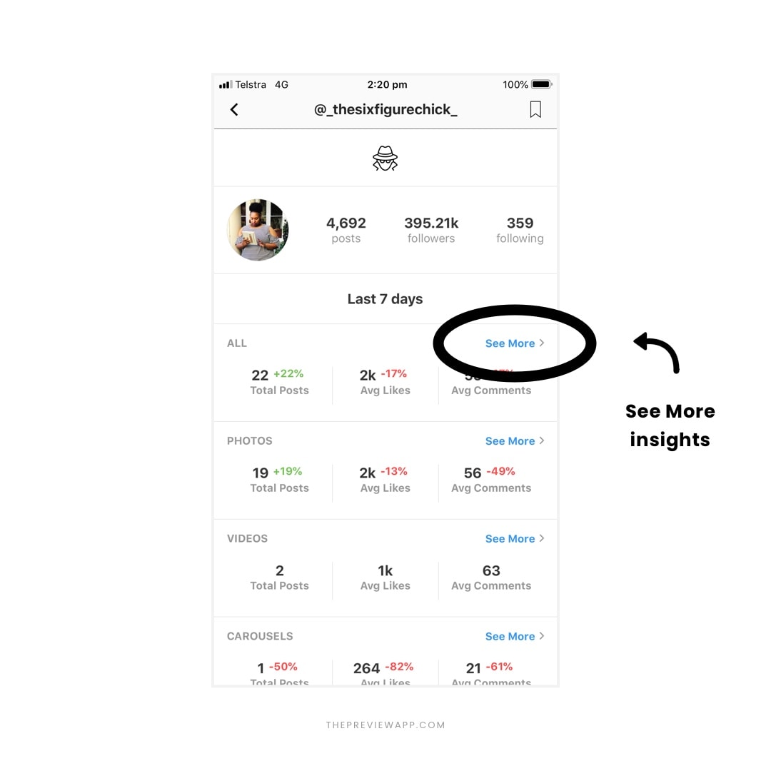 for each section you can tap on see more to go into more details i ve covered each section in details in my previous article - how to track someones instagram followers