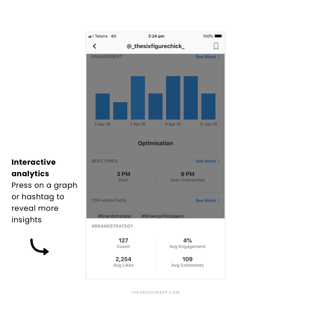 step 5 save the account to track their instagram analytics - ig followers track