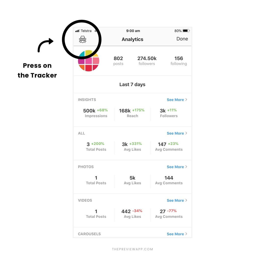 let s track someone else s instagram analytics tap on the spy icon located on the top left corner of your screen - instagram analytics tracking followers