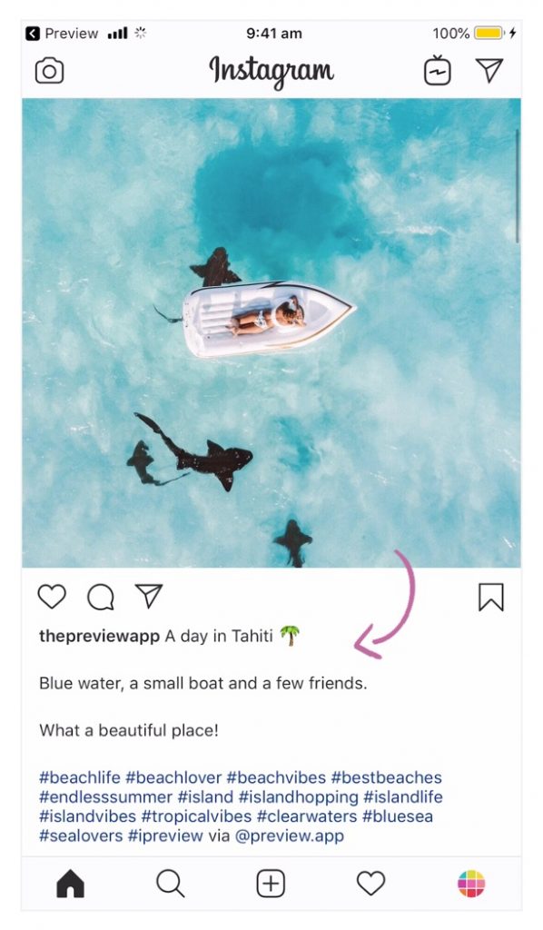 How to AUTOMATICALLY Add Line Break in Instagram Caption?