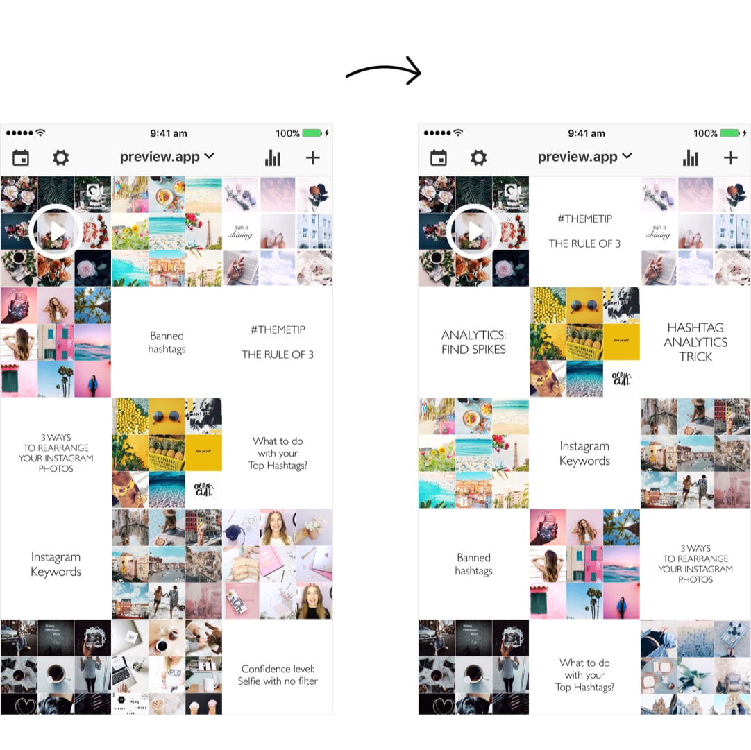 instagram grid preview