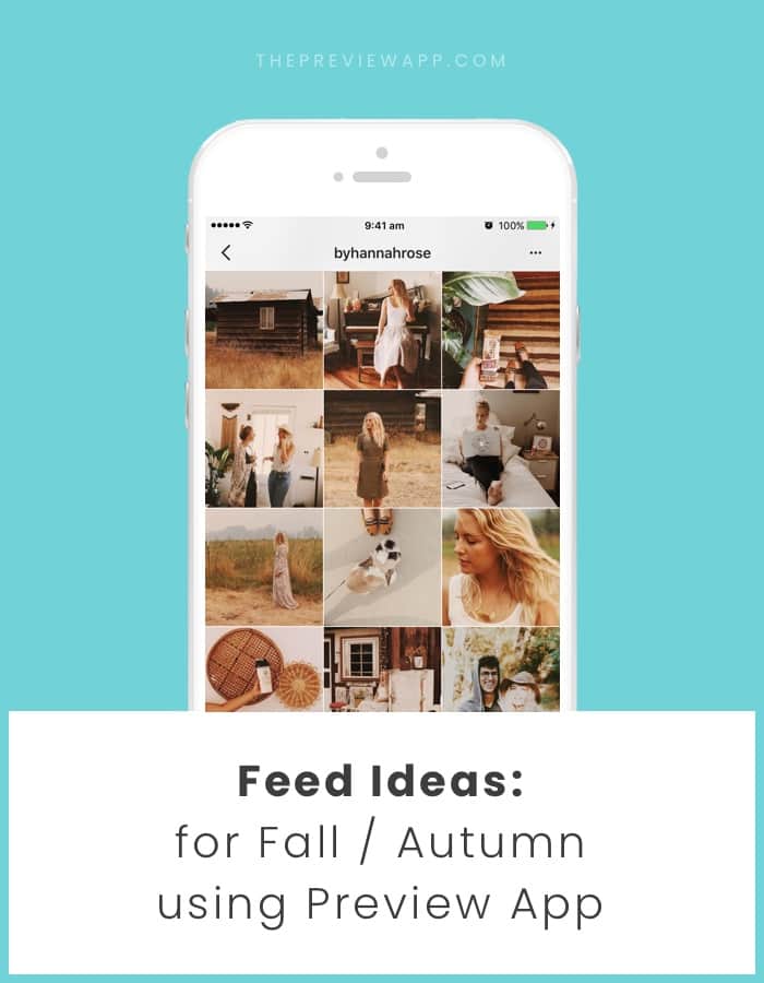 Fall Instagram Theme Ideas using Preview App