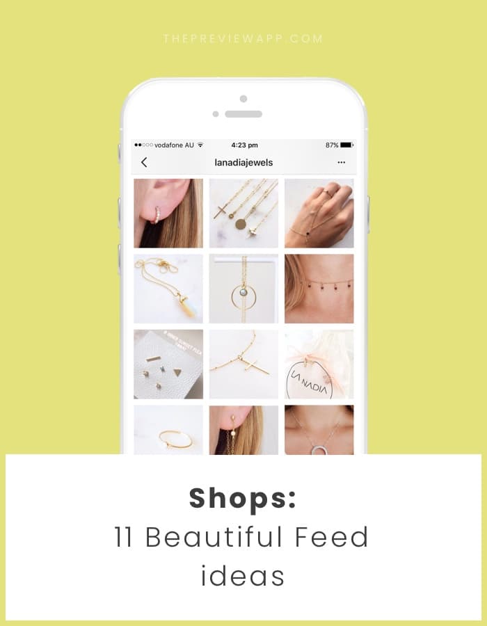 Instagram feed ideas for shops