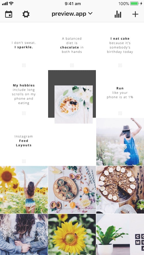 instagram tile layout