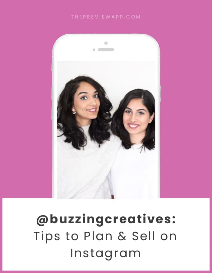 Tips to plan and sell on Instagram with Buzzing Creatives