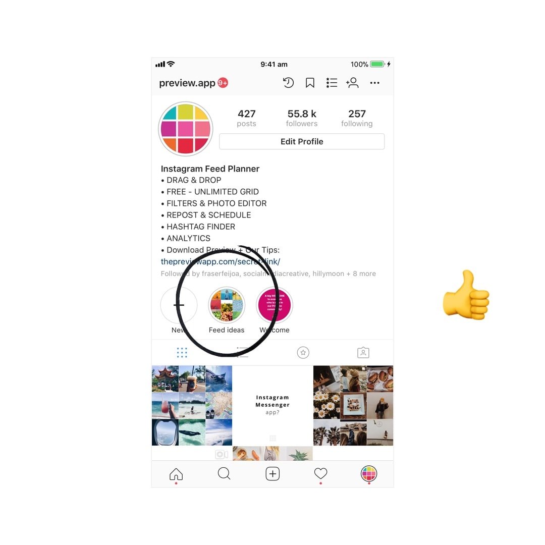 instagram circle