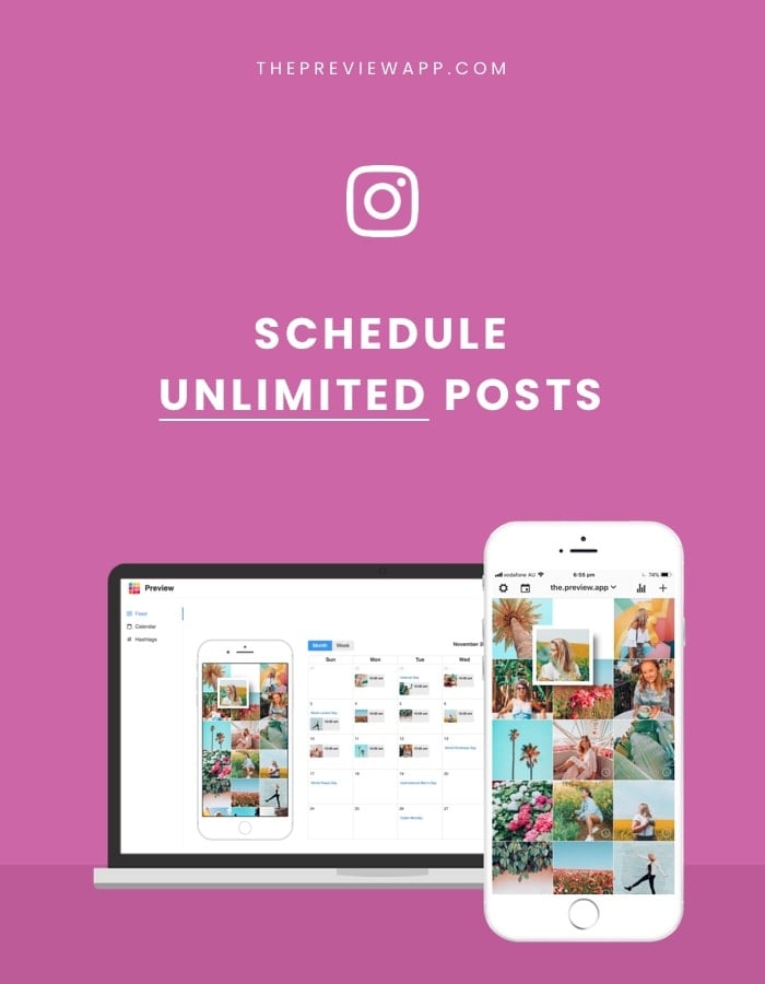 Schedule Instagram posts free in Preview app