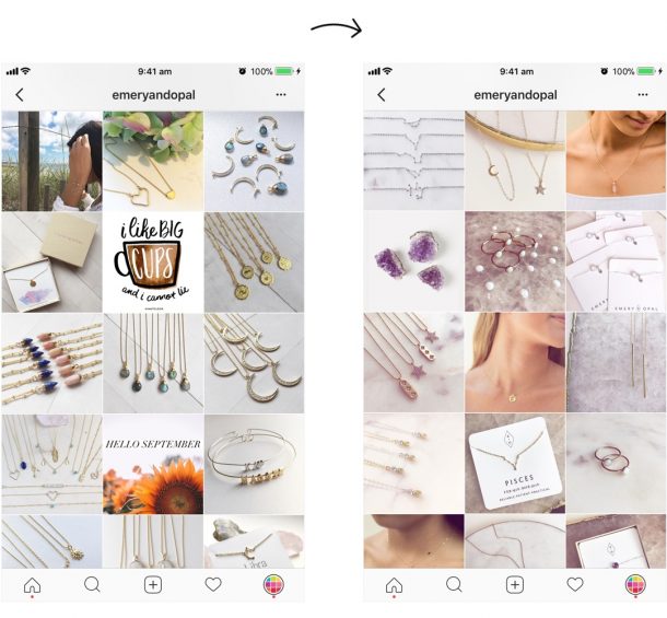 Instagram Feed Transformations (Before & After using Preview App)