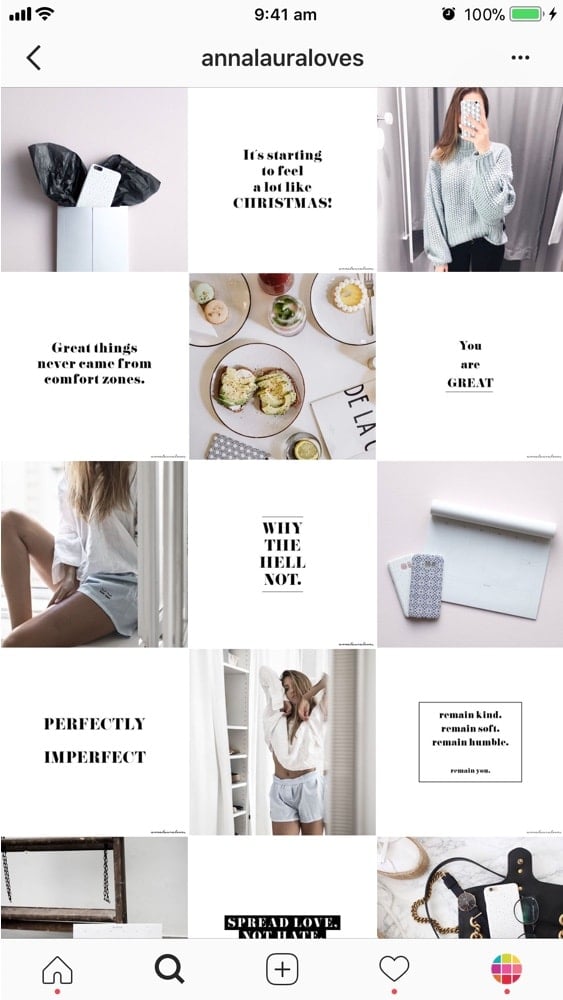 instagram grid layout ideas