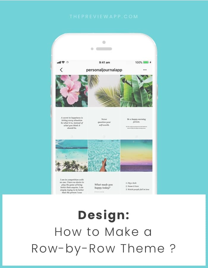 How to Make a Row by Row Instagram Feed Layout using Preview App