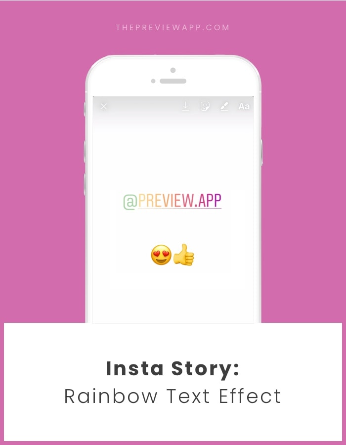 How to do a rainbow ombre text effect Insta Story?