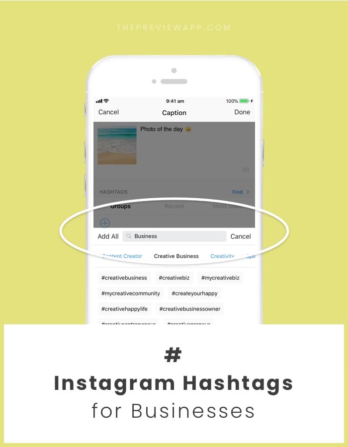 Best Instagram hashtags for Business, Entrepreneurs, Creative Businesses