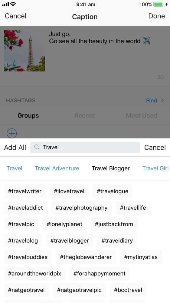 travel blogger hashtags for instagram