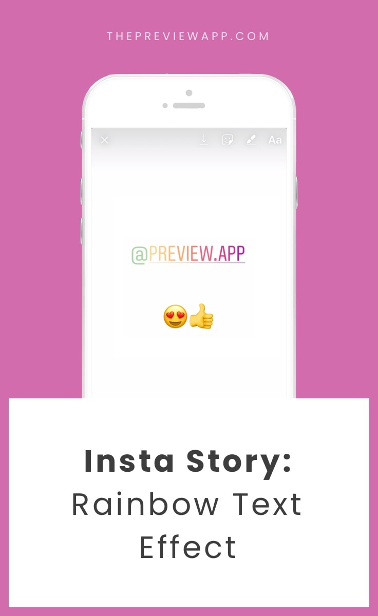 How To Do a Rainbow / Ombre Text Effect on Insta Story?