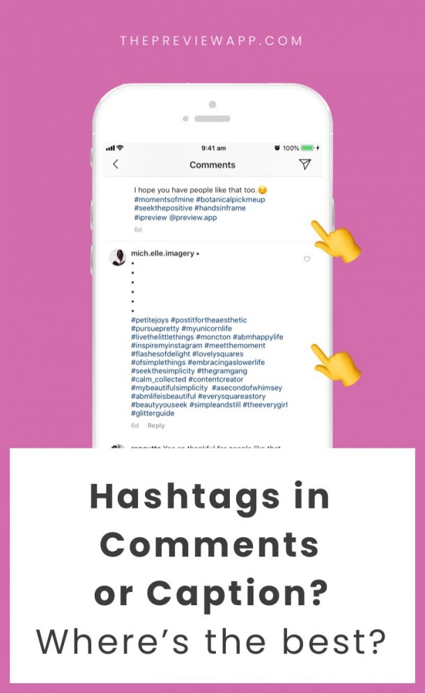 instagram hashtags in comments