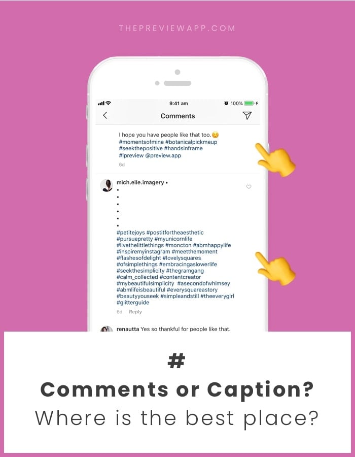 instagram hashtags in the caption or comments - hashtags to get likes and followers on instagram