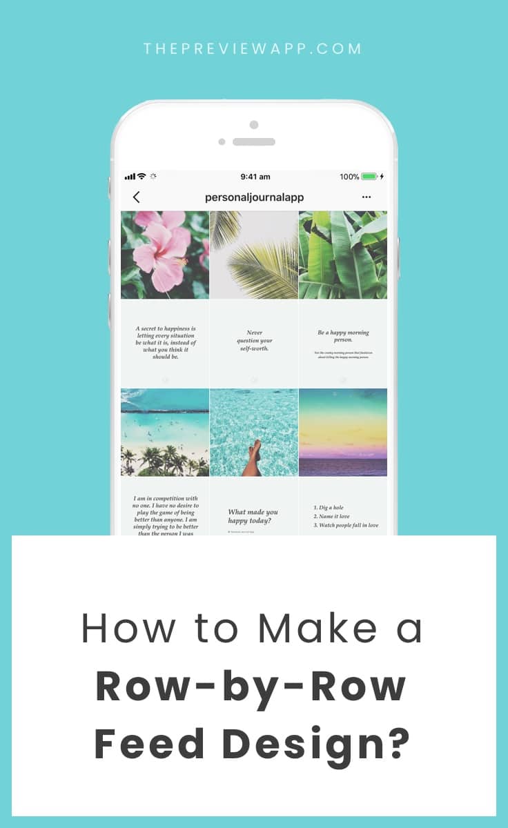 How to Make a Row by Row Instagram Feed Layout using Preview App