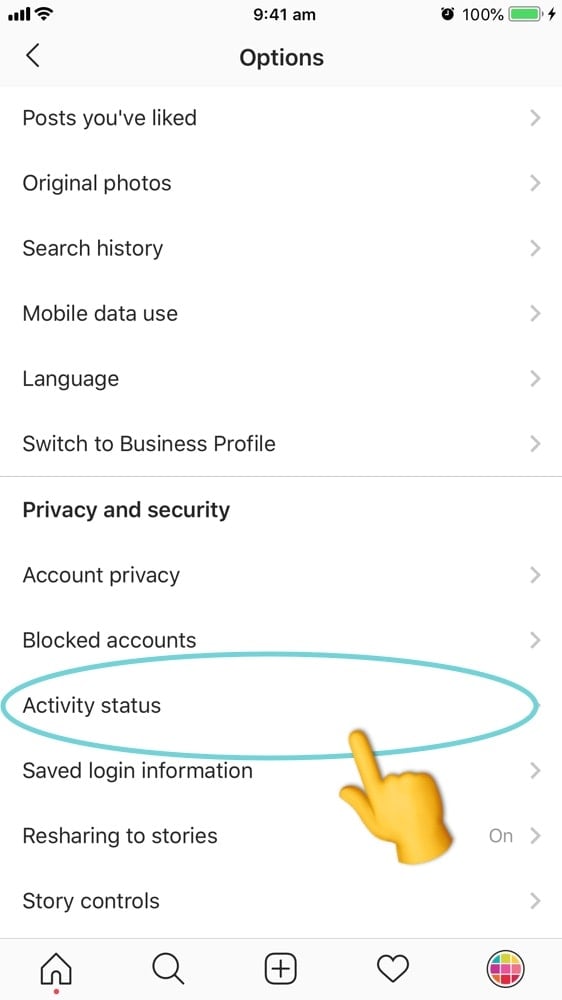 hide online status instagram