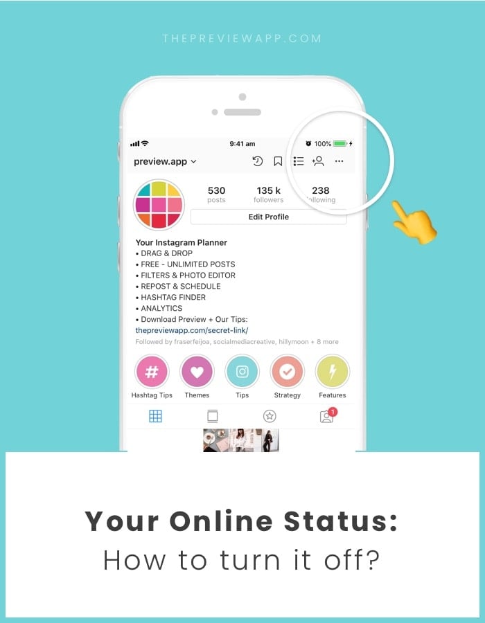 How to turn off online status on Instagram?