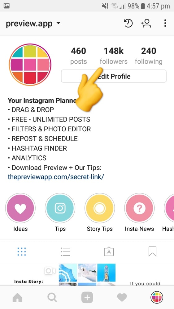 you can search a person by name or username by typing it in the search bar or you can scroll through your list and select the person you want to remove - remove a follower on instagram