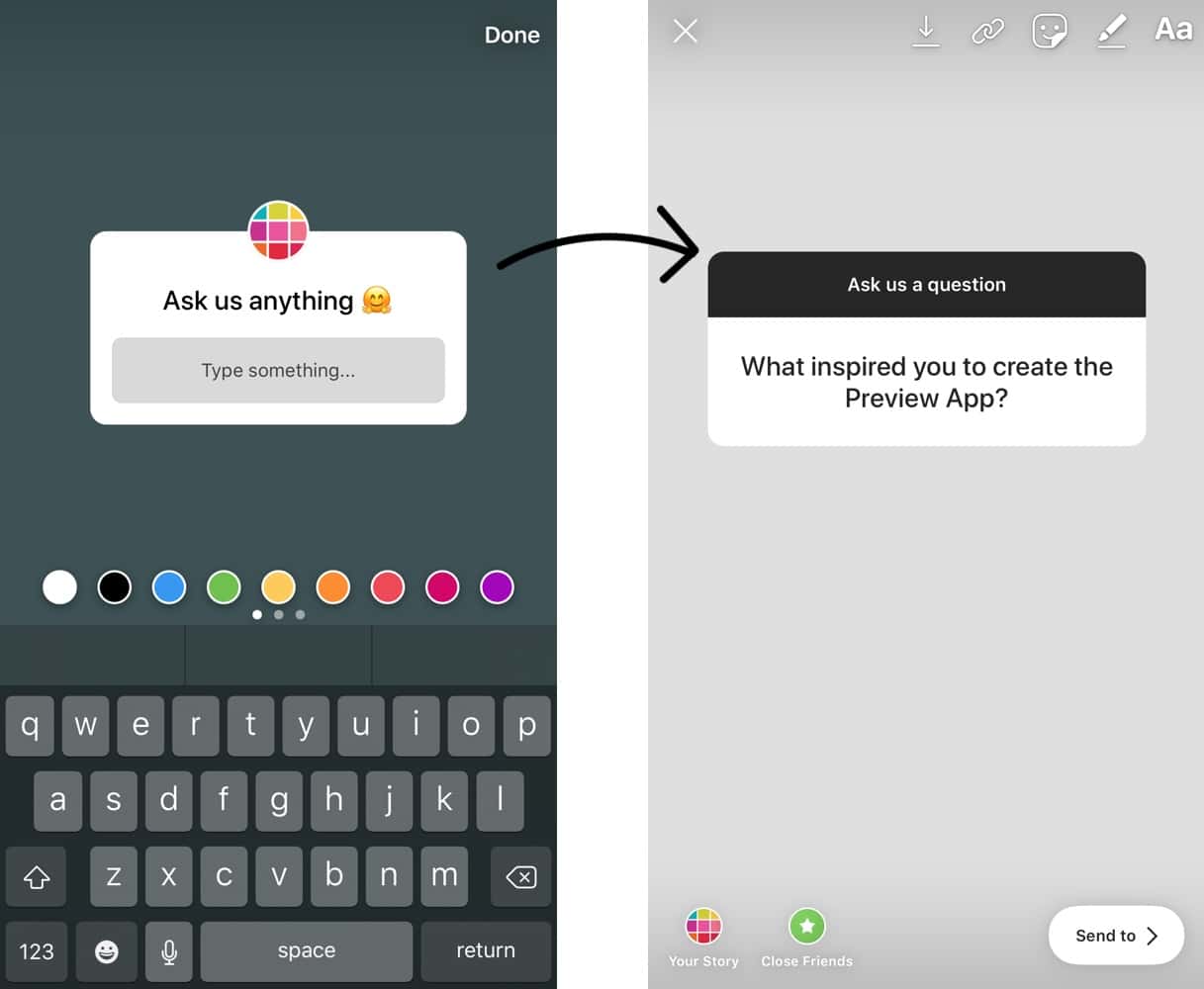 How To Use The Question Feature In Insta Story Tutorial Tricks Ideas Preview App