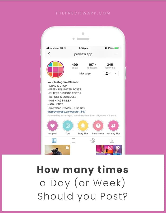 How many times a week should you post on Instagram?
