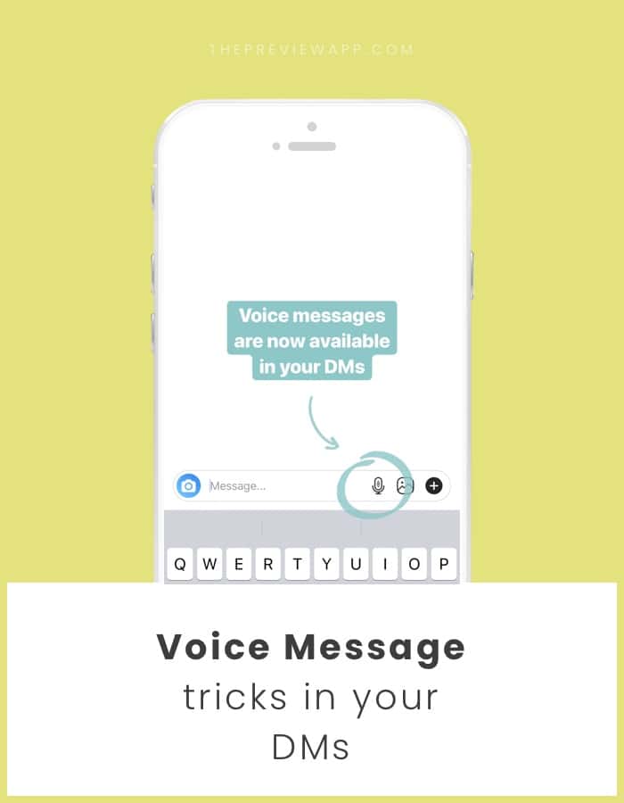 Instagram microphone voice message