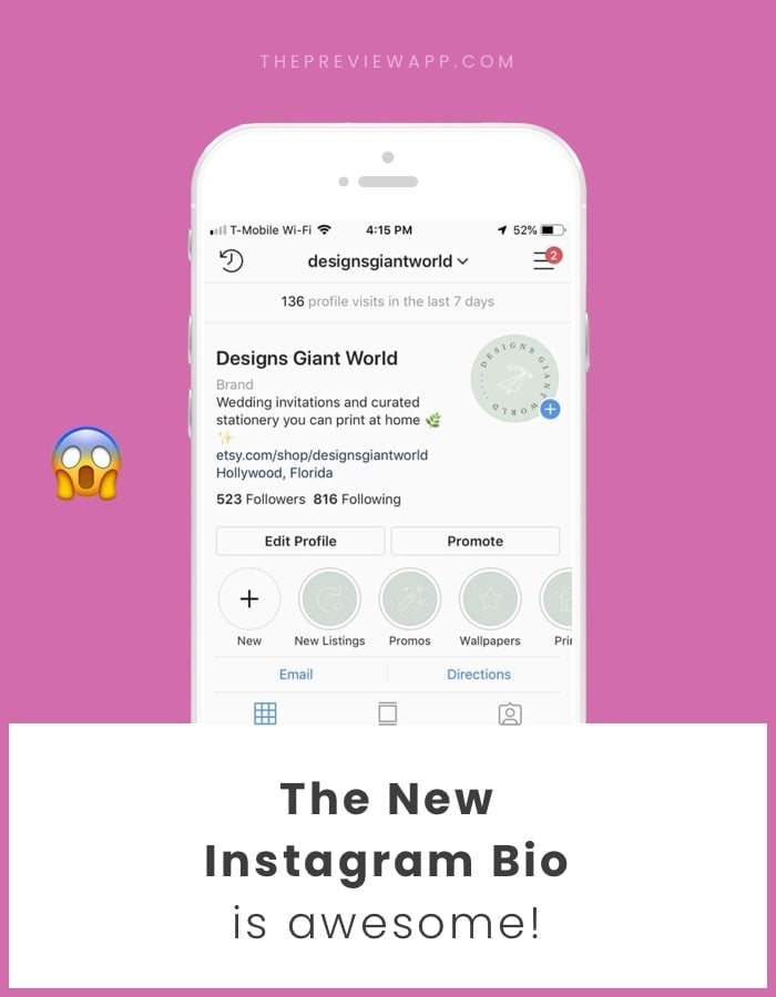 Why the new Instagram Bio design is AWESOME!