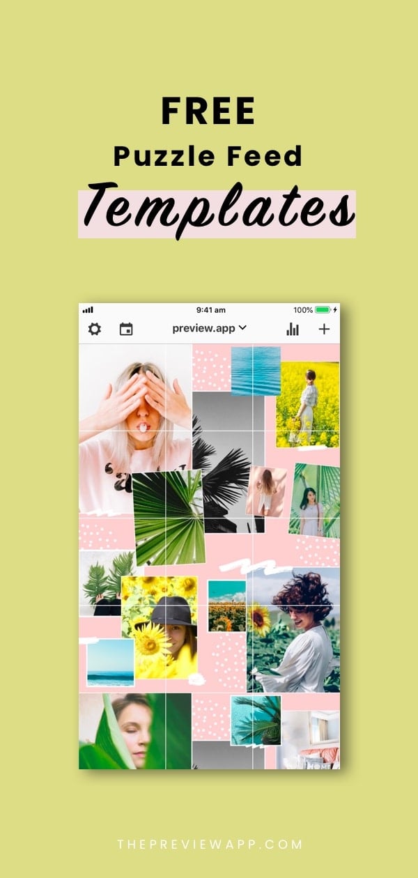 Free Templates Instagram Puzzle Feed Without Photoshop