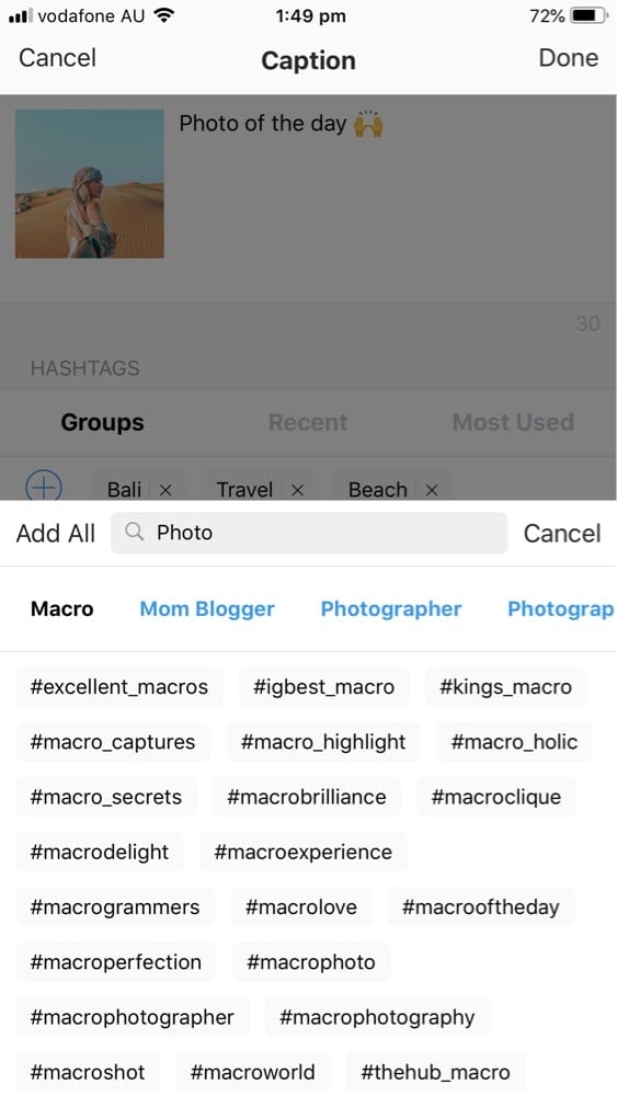 Nếu bạn là nhiếp ảnh gia, việc đúng lựa chọn và sử dụng các hashtag phù hợp sẽ giúp bạn thu hút được nhiều người yêu thích nhiếp ảnh đến với trang cá nhân của bạn. Hãy tìm hiểu về các hashtag cho nhiếp ảnh gia trong hình ảnh của chúng tôi để nâng cao sự nổi tiếng của bạn trên Instagram.