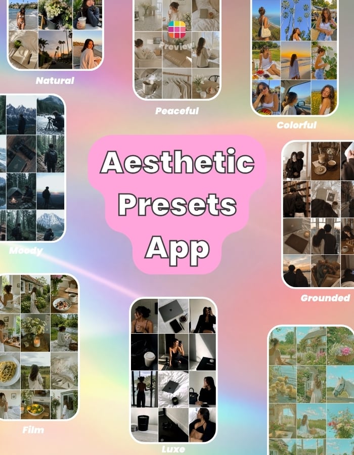 Aesthetic Instagram Presets in Preview App with Beautiful Feed Inspirations