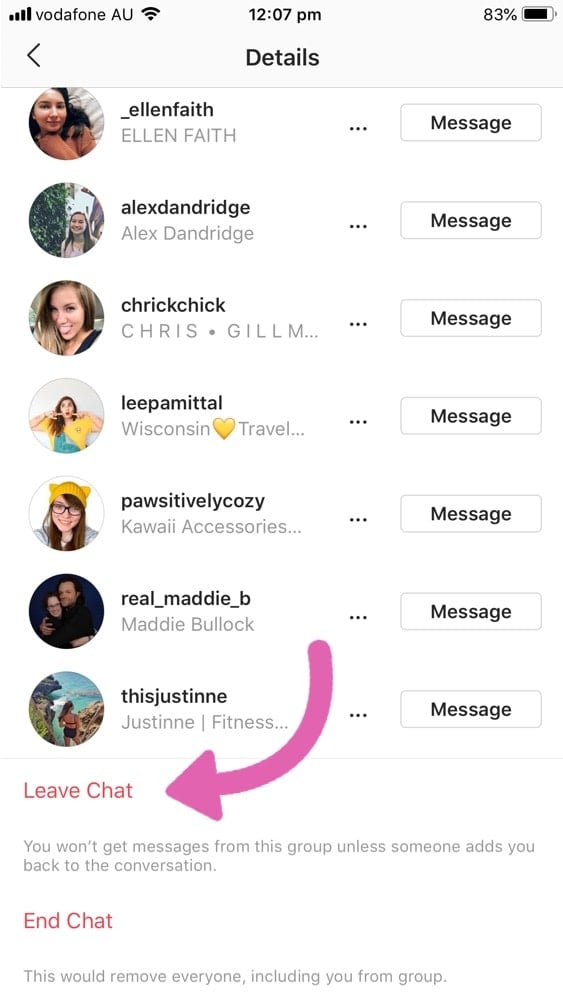 How to create a group chat on instagram