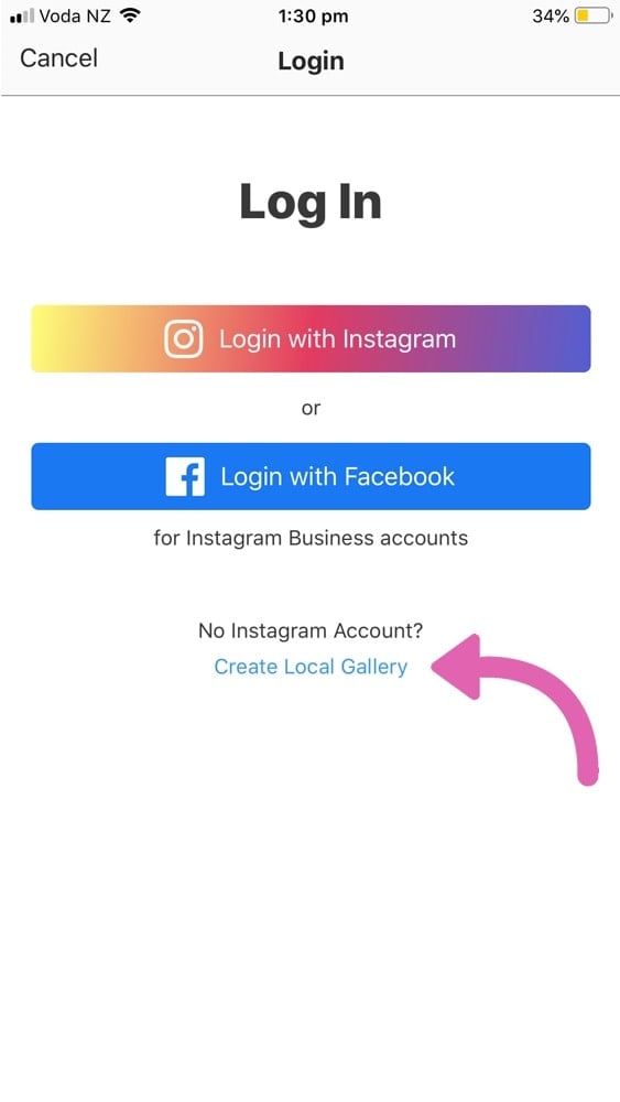 Instagram login from facebook