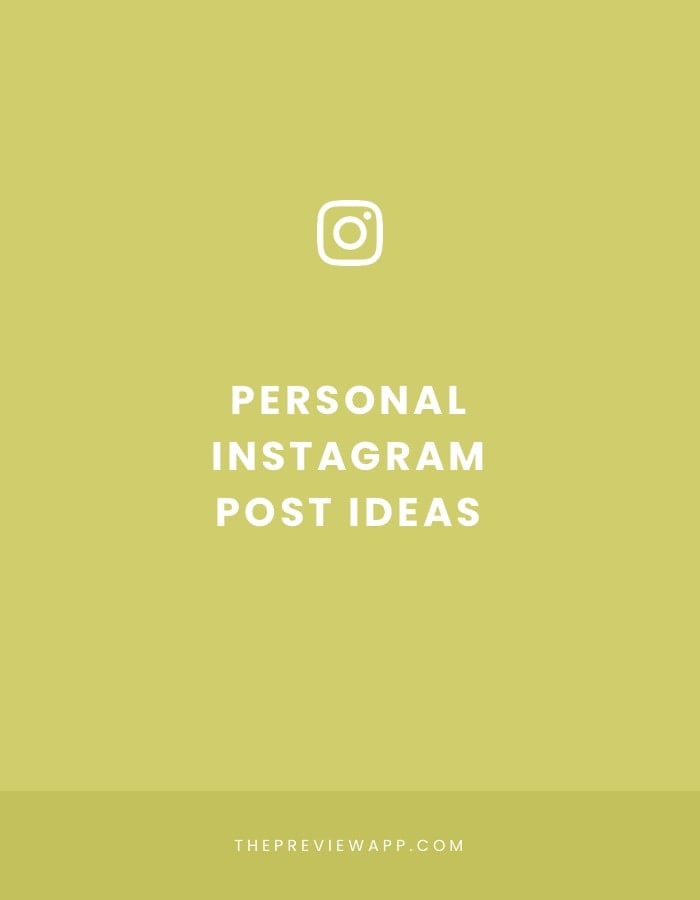 Personal Instagram Post ideas