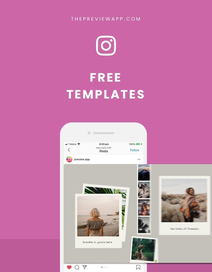 Template Konten Instagram serat