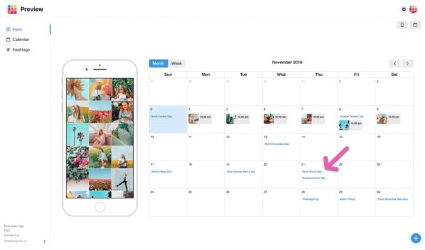 preview your instagram grid