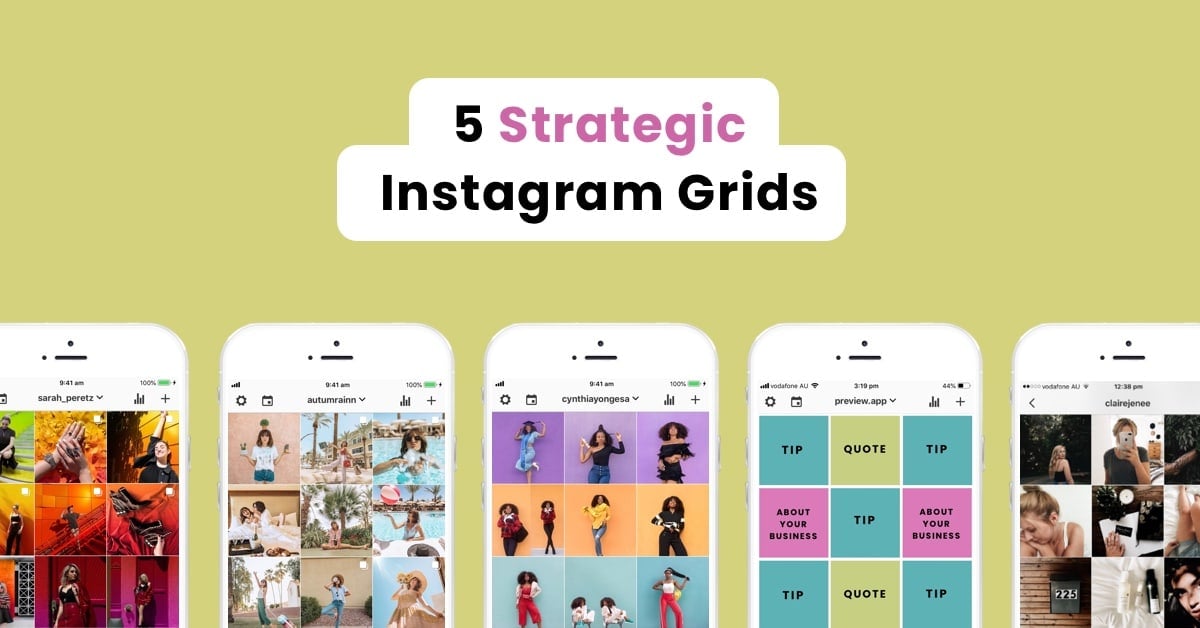 instagram grid on website