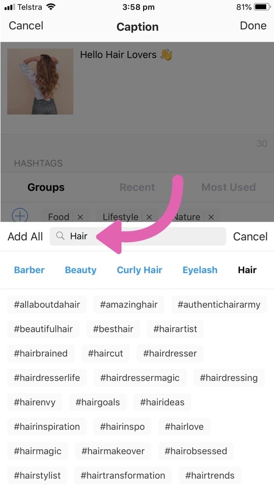 Best Instagram Hashtags For Hair Copy Paste