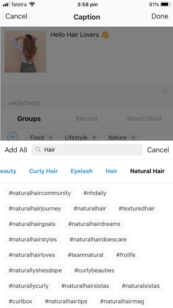 Best Instagram Hashtags for Hair (COPY & PASTE)