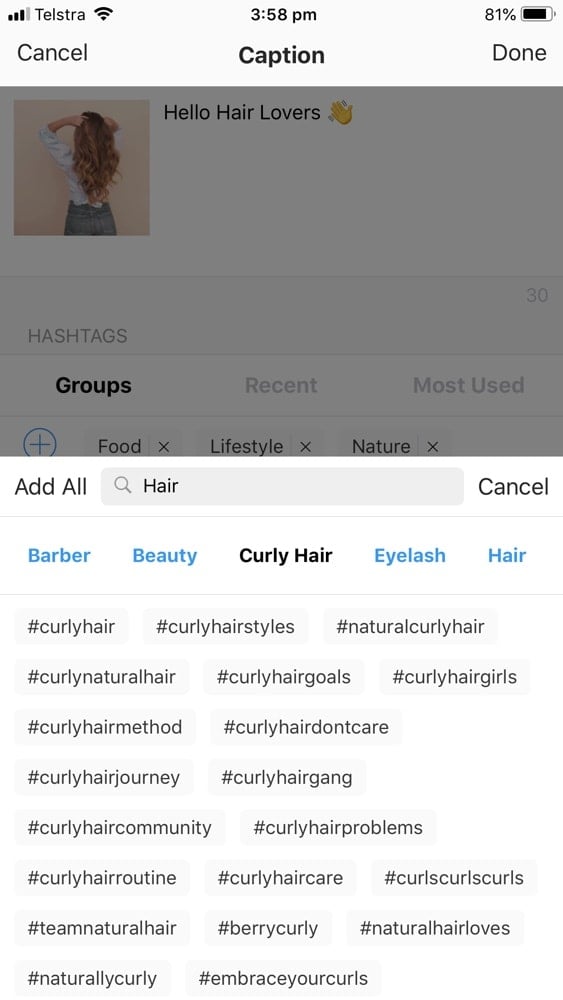 Best Instagram Hashtags for Hair (COPY & PASTE)