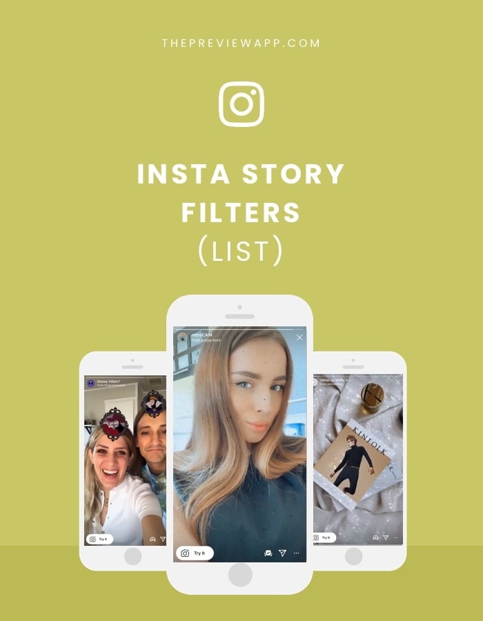 Instagram Story filters list