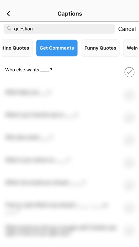 Instagram Captions App: Question ideas